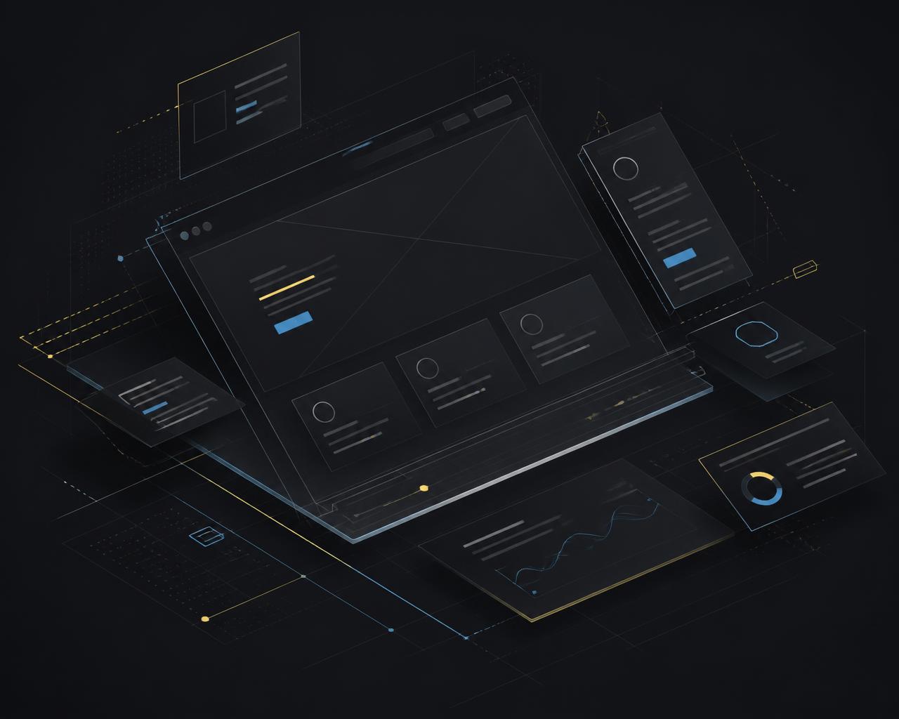 Layered website wireframes and layout grids from a CodeCanvis design file